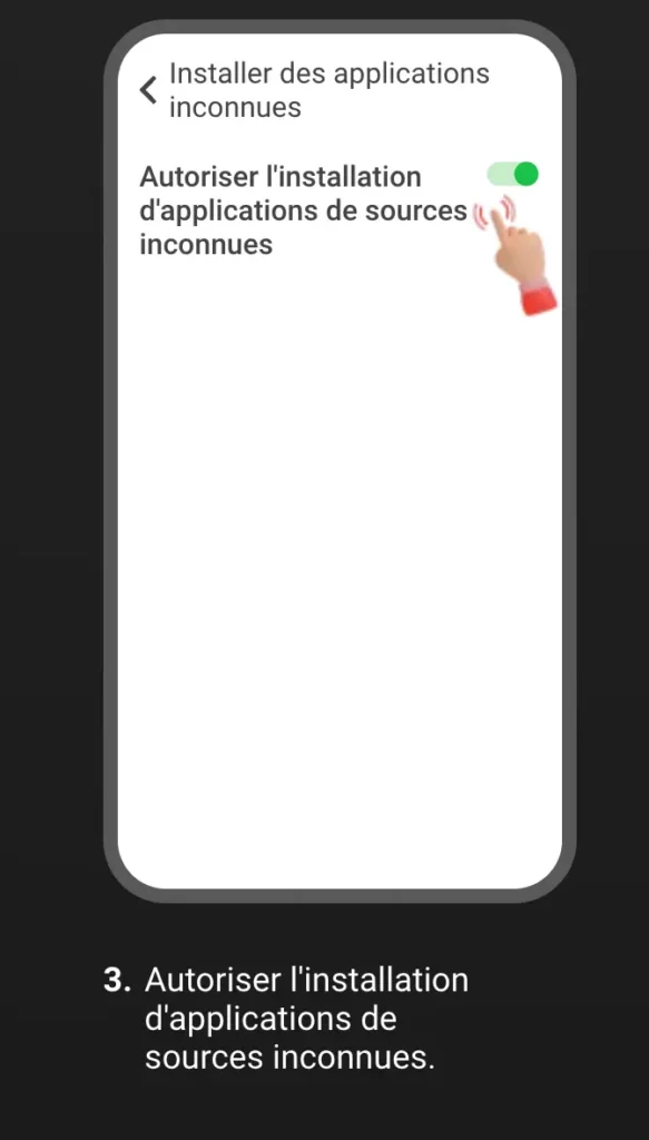 Autoriser l'installation à partir de sources inconnues pour l'application Android 888Starz.