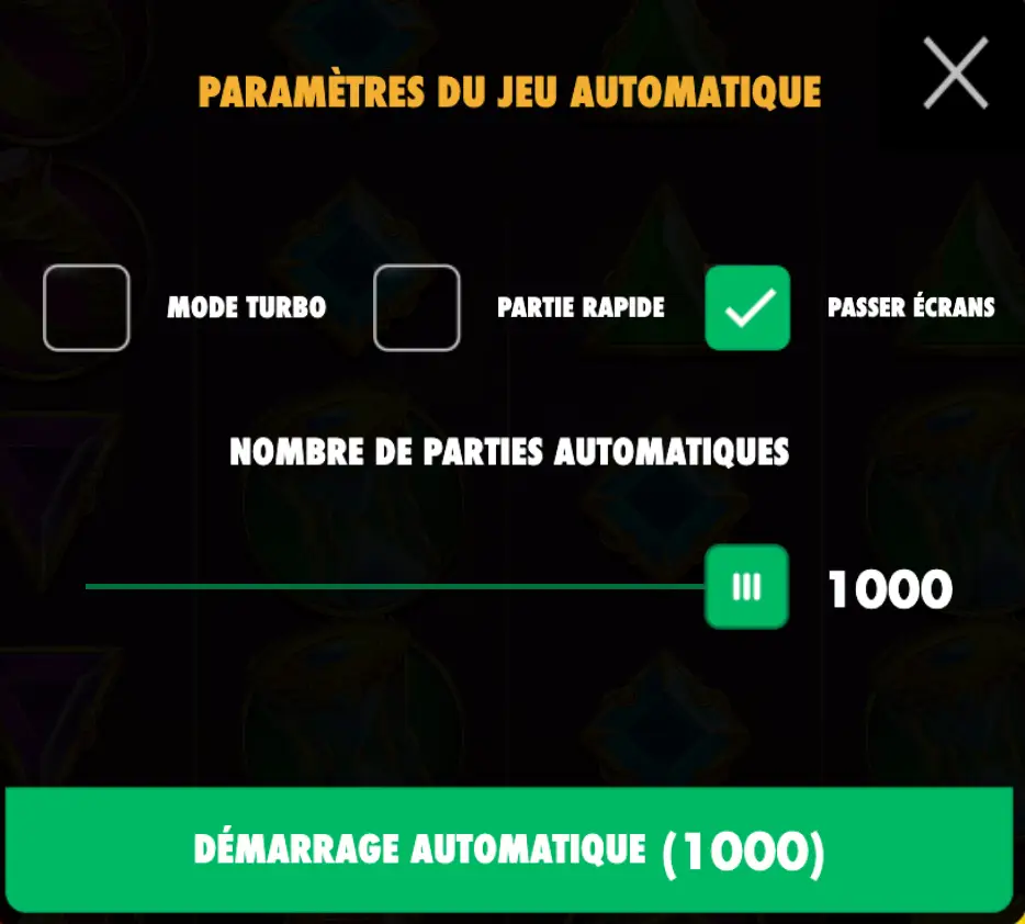 Paramètres de jeu automatique de Gates of Olympus pour les joueurs tunisiens de machines à sous en ligne.