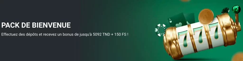 Le bonus de bienvenue de BetWinner Tunisie s'élève à 5092 TND et 150 tours gratuits.