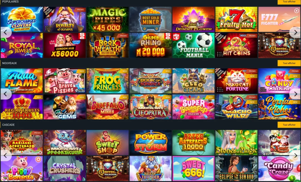 Jeux de machines à sous en ligne en Tunisie